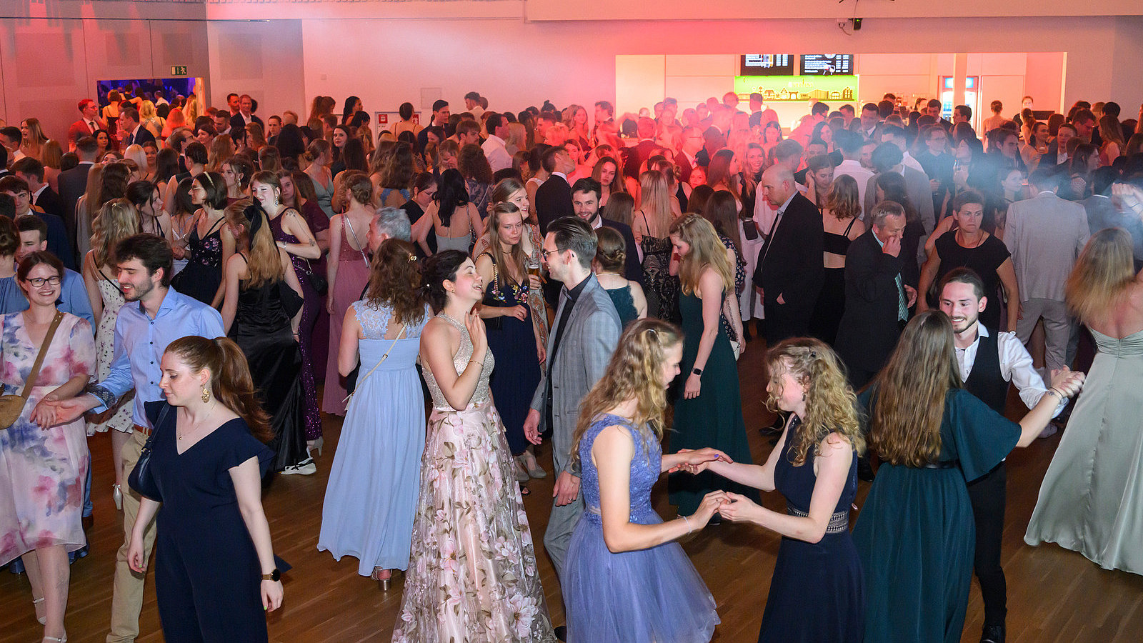 View of the crowded dance floor