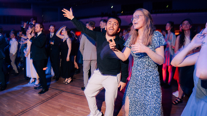 Several people on the dance floor